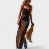 Frais - Robe midi unique avec col drapé