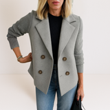 Brigitte | Veste camel à manches en tricot