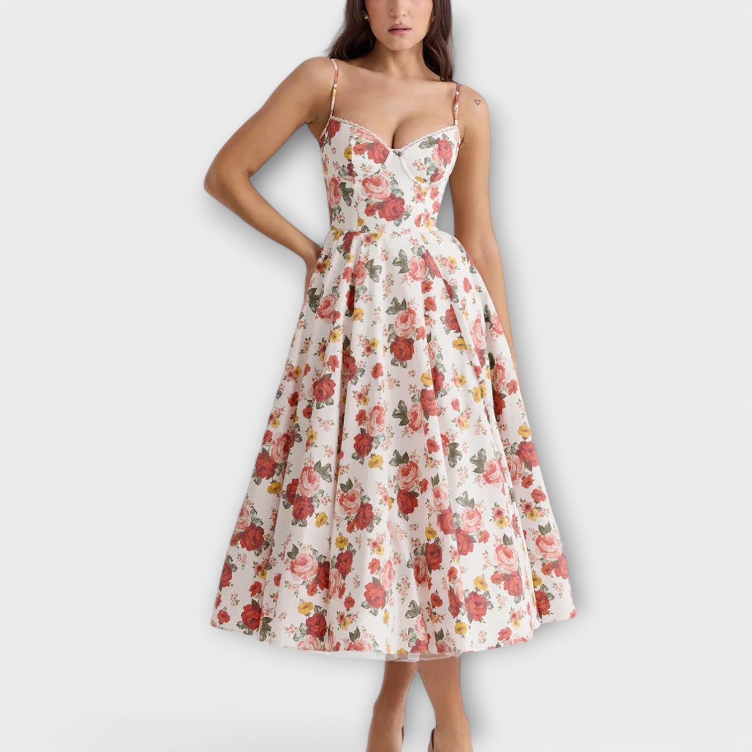 Mélie – Robe d'été légère avec détail corset