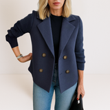 Brigitte | Veste camel à manches en tricot