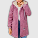 Sylvie | Veste teddy à capuche douillette