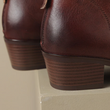 Camila - Bottines de luxe à talon bas