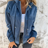 Anne | Veste à capuche en velours côtelé