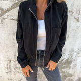 Anne | Veste à capuche en velours côtelé