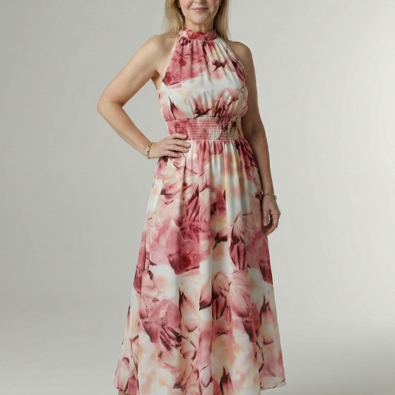 Sylin | Robe Midi à Encolure Halter