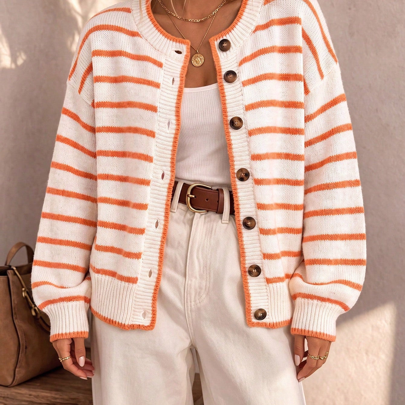 Mabel | Cardigan Tricot Rayé