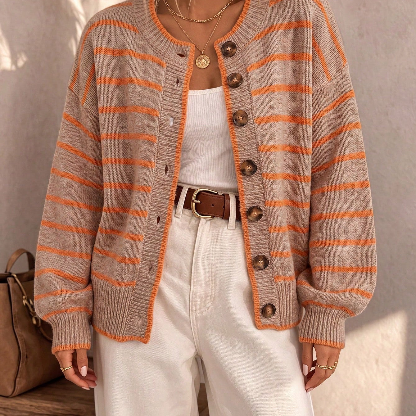 Mabel | Cardigan Tricot Rayé