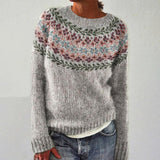 Bernadette | Pull col rond à yoke floral