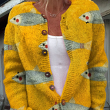 Josiane | Cardigan à motif poissons pour Femme
