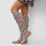 Nadine | Bottes hautes western à talon bas