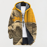 Nadine | Manteau à capuche motif vagues