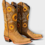 Marlene | Bottes avec broderie de tournesols