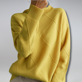 Monique | Col roulé en tricot torsadé Pull
