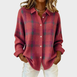 Danielle | Cardigan à carreaux mauve