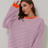 Nathalie | Tricot rayé oversize Pull