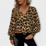 Sara - Blouse élégante avec motif léopard