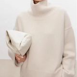 Béatrice | Col roulé en tricot torsadé Pull