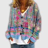 Florence | Cardigan brodé fleuri multicolore