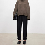 Béatrice | Col roulé en tricot torsadé Pull