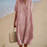Michelle | Robe longue bleu ciel fluide