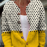 Sylvie | Cardigan bicolore à pois pour Femme