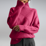 Monique | Col roulé en tricot torsadé Pull