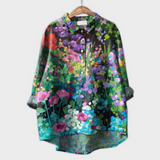 Magdalena - Blouse pour femmes faite à la main avec un design floral