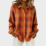 Danielle | Cardigan à carreaux mauve