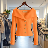 Élisabeth | Cardigan côtelé à col châle
