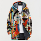 Patricia | Manteau à motif abstrait pour Femme