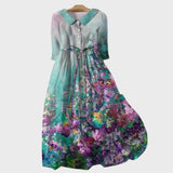 Robe à fleurs avec design dégradé