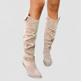 Sabine | Bottes hautes en suédine souple
