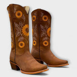 Marlene | Bottes avec broderie de tournesols