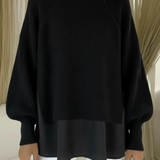 Geneviève | Pull maille effet superposé