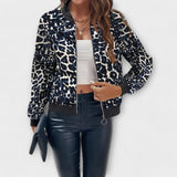 Régine | Veste bomber léopard zippée