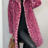 Leia - Manteau Long en Léopard