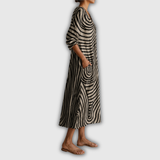 Heidi | Robe boho avec motif graphique en vagues