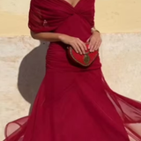 Luisa | Robe de soirée élégante longue avec décolleté en V