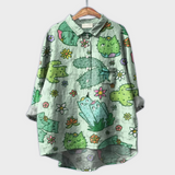 Magdalena - Blouse pour femmes faite à la main avec un design floral