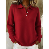 Sabine | Pull col polo en maille douce