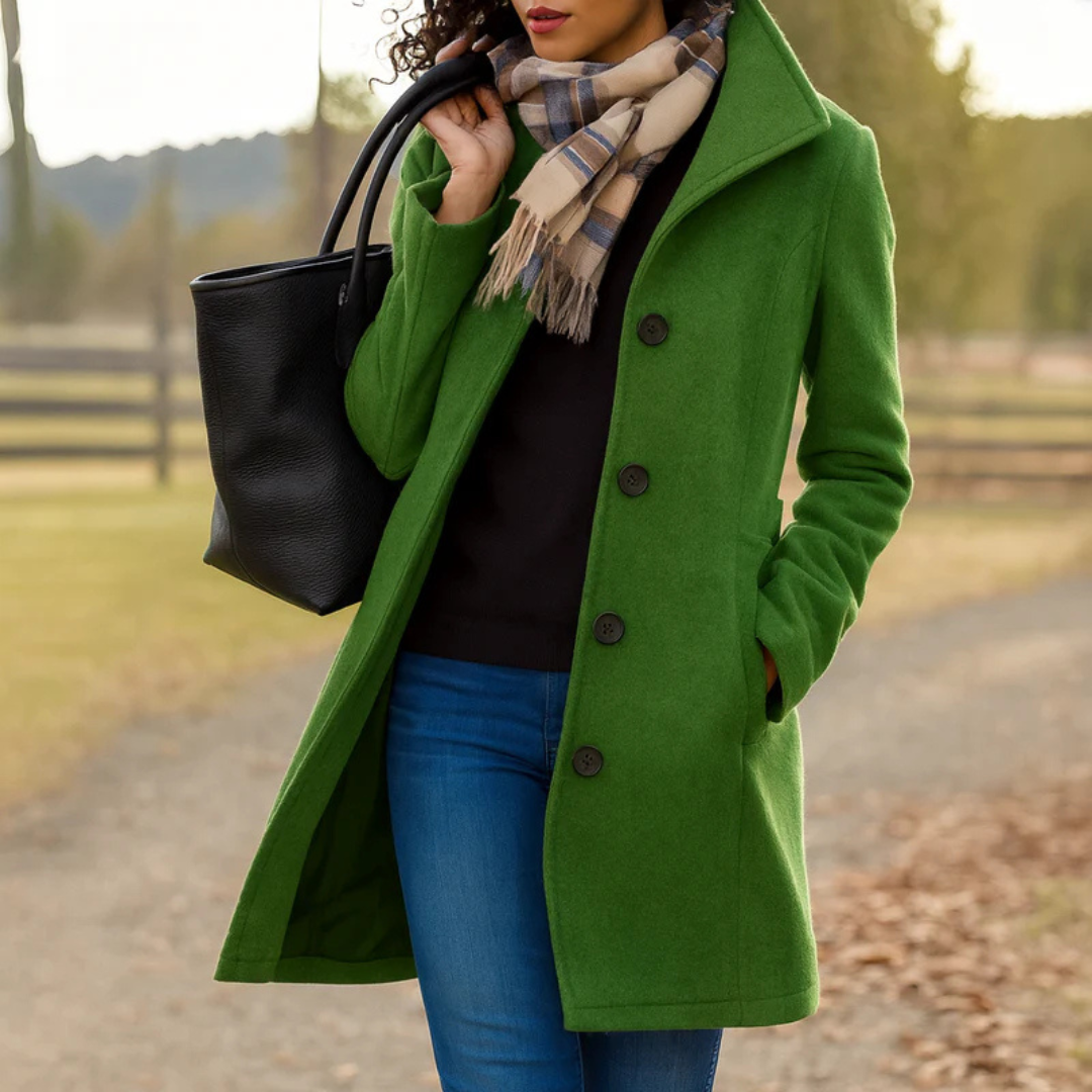 Régine | Manteau d'hiver classique avec patte de boutonnage