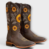Marlene | Bottes avec broderie de tournesols