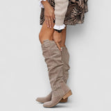Nadine | Bottes hautes western à talon bas