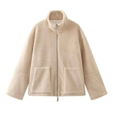Hélène | Veste teddy oversize crème