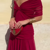 Luisa | Robe de soirée élégante longue avec décolleté en V