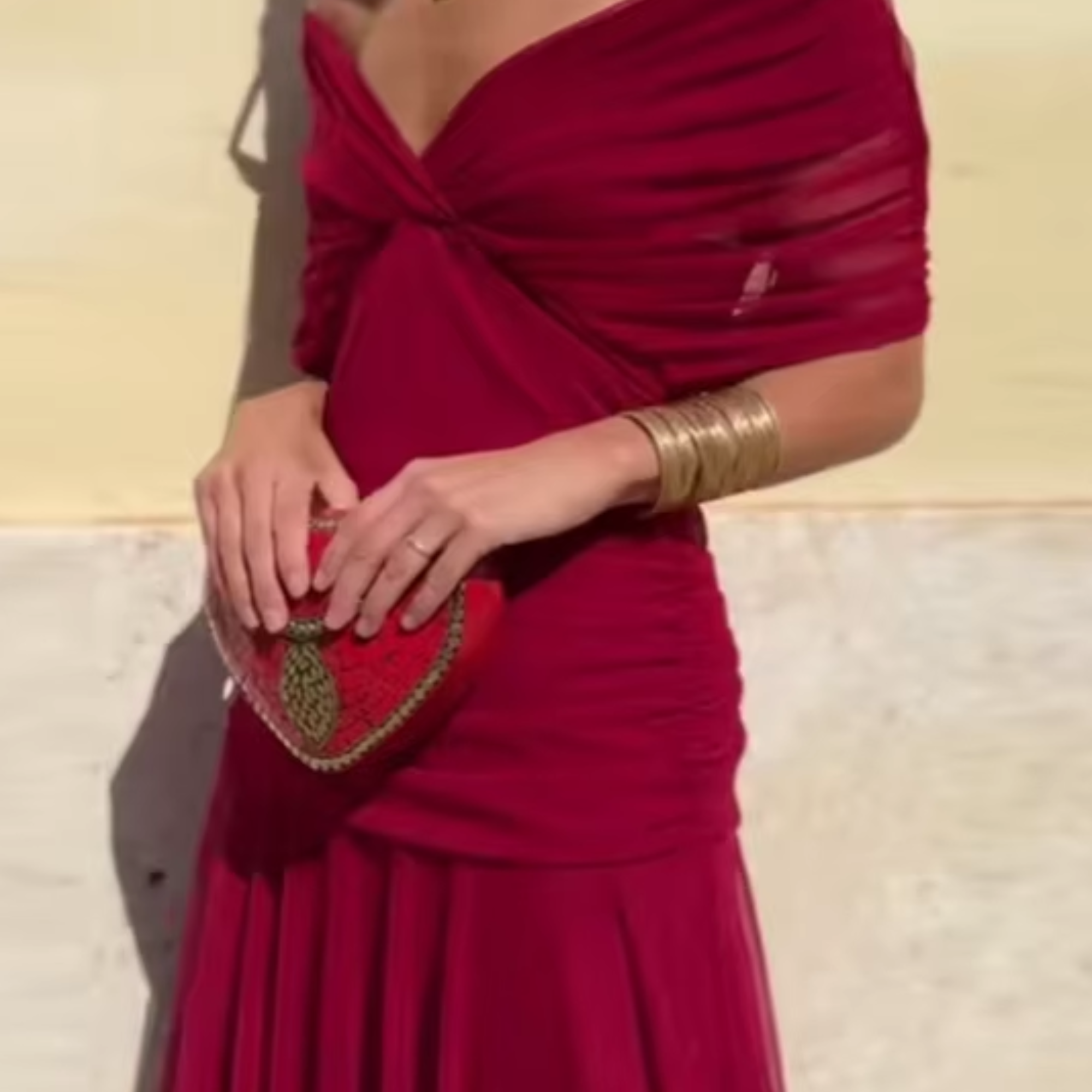 Luisa | Robe de soirée élégante longue avec décolleté en V