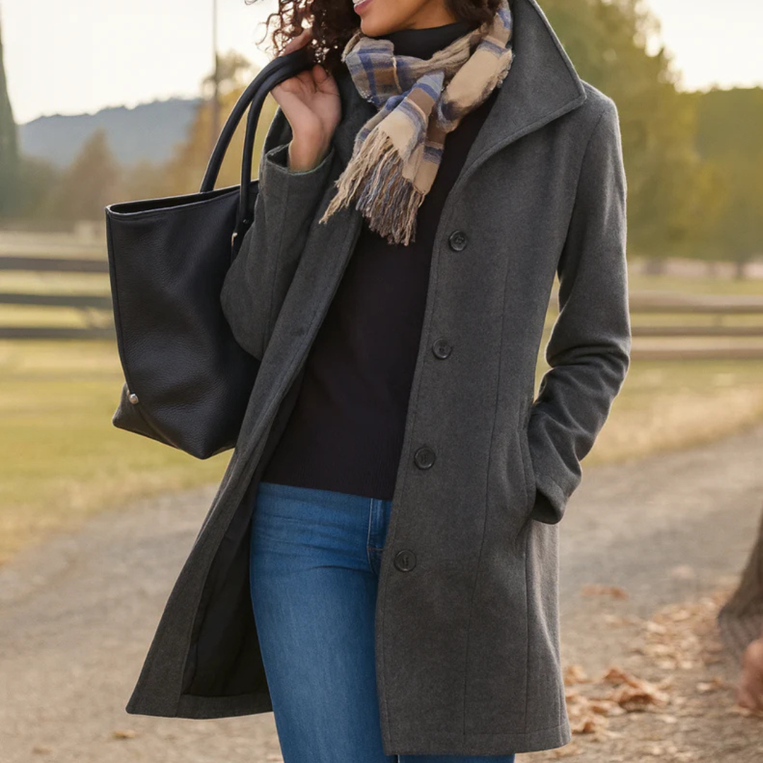 Evelyn | Manteau d'hiver classique avec patte de boutonnage