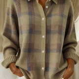 ANNA | CARDIGAN EN TRICOT À CARREAUX