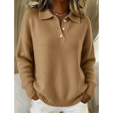 Sabine | Pull col polo en maille douce