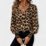 Sara - Blouse élégante avec motif léopard